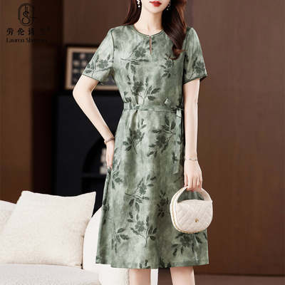 品牌桑蚕丝连衣裙女新款专柜正品