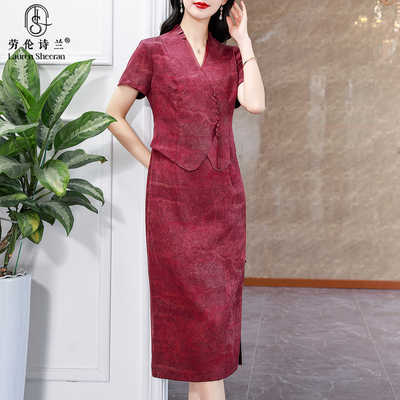 大牌香云纱桑蚕丝连衣裙