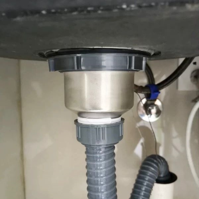 厨房水槽大全110配件下水管洗菜盆堵盖排水下水器不锈钢漏水塞
