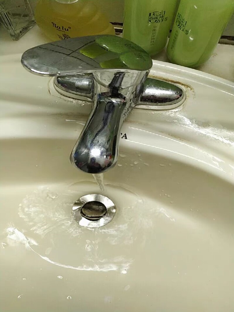 洗脸盆面盆冷热水水龙头二合一头双孔家用台盆卫生间洗手盆混水阀