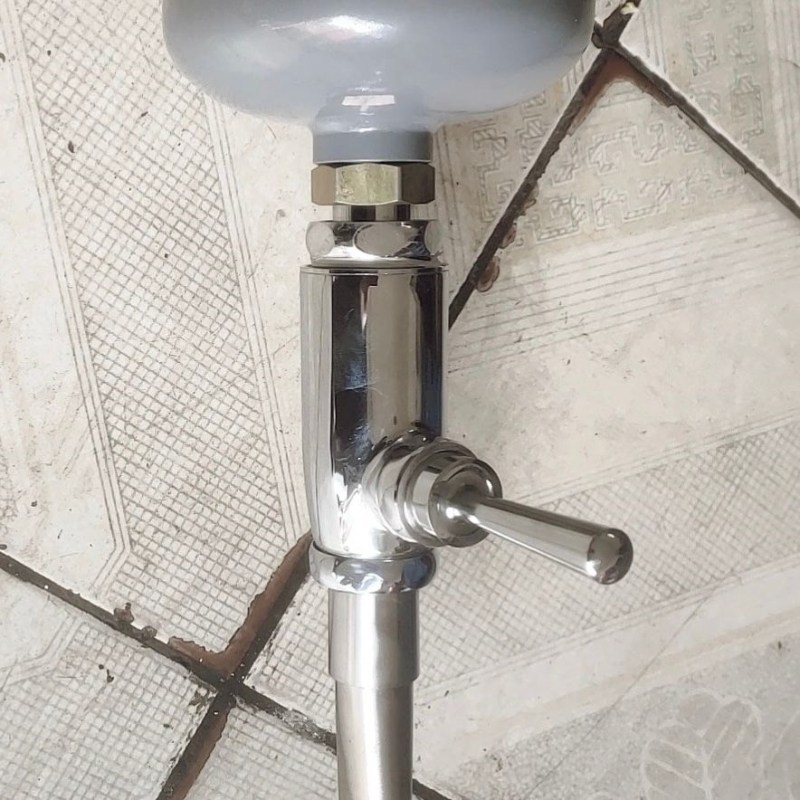 冲水器阀门脚踏阀老式厕所延时立式脚踩式配件直筒全铜开关蹲坑