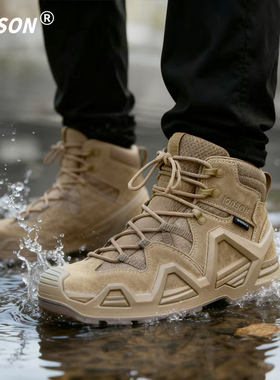 户外防水登山鞋男中帮MK2轻便透气徒步鞋女防滑耐磨沙漠战术靴