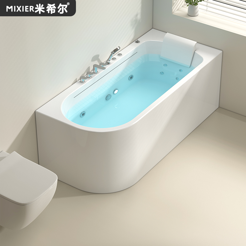 亚克力按摩浴缸家用小户型独立日式瀑布水疗成人智能恒温冲浪浴盆