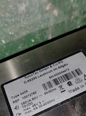 SYCOTEC 4425 D-88299 10012768 议价