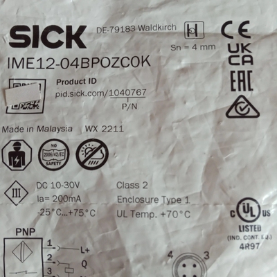 SICK IME08 12 18-08NNS-ZW1 02BPSZT0S 6011996 1040767 1040870