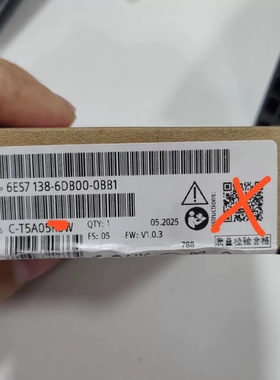 西门子6ES7138-6DB00-0BB1未拆封。 议价