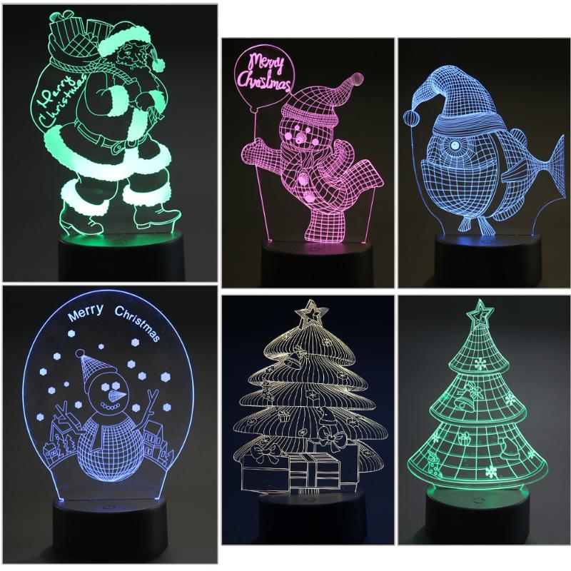 christmas tree led 3d night lights creative ambient light de