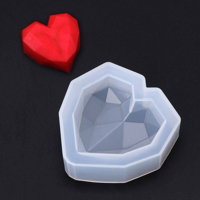 silicone mold mirror heart shaped cutting face diy jewelry m