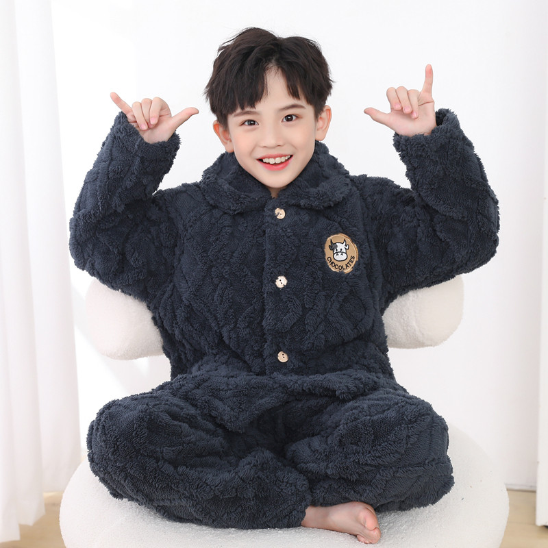 男童睡衣冬季加厚款珊瑚绒儿童中大童加绒保暖法兰绒三层夹棉男孩,童装/婴儿装/亲子装,家居服套装,淘宝优惠券,粉丝福利购,淘宝优惠卷