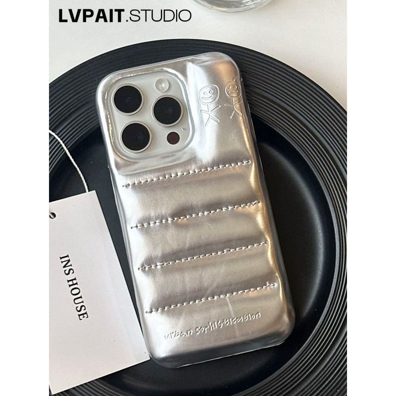 吕派高级感充棉羽绒服适用iphone17promax手机壳新款苹