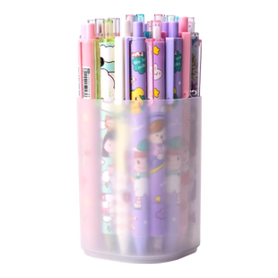 100支中性笔高颜值可爱按动考试专用笔小学生初中生奖励奖品0.5mm黑色签字笔可换笔芯替芯碳素笔学习文具批发