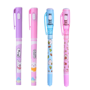 隐形笔荧光笔儿童隐形灯罩笔隐形写字笔无色记号笔紫外线密写笔隐身笔套装创意文具魔幻笔双头隐形荧光标记笔