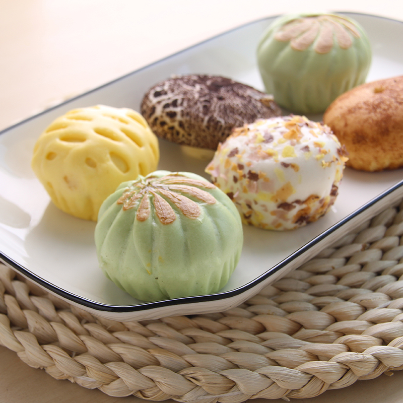 北记丰登五谷包广式早茶点心蘑菇土豆流沙包抹茶包速冻早餐蒸即食