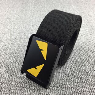 腰带 百搭牛仔裤 辛普森帆布皮带男女潮流高初中学生青少年韩版 个性