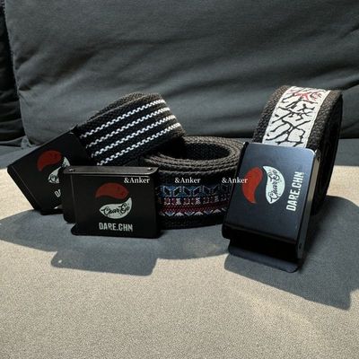 腰带男款高中生腰带男中学生皮带耐用青少年帆布腰带百搭牛仔裤潮