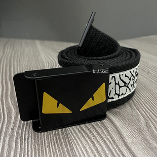 休闲青年学生军训裤 个性 带 帆布腰带平滑扣自动扣皮带简约韩版 男士