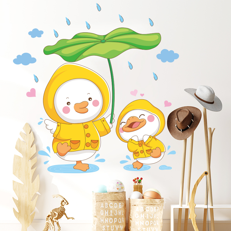 卫生间贴纸防水遮丑贴画卡通小动物贴纸浴室洗手台装饰图案遮瑕疵图片