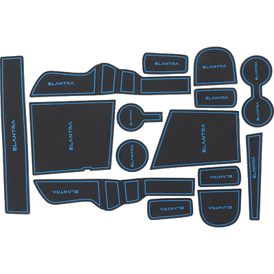 专用于21-23款现代伊兰特门槽垫 第七代伊兰特改装水杯垫内饰槽垫