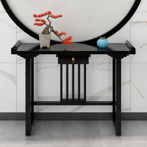 新中式玄关桌实木简约超窄