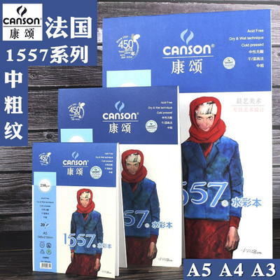 法国康颂1557中粗纹理a5a3水彩本
