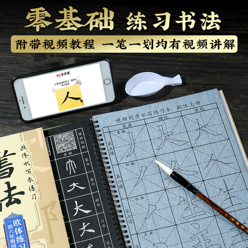 天天练欧体毛笔基础字字帖套装