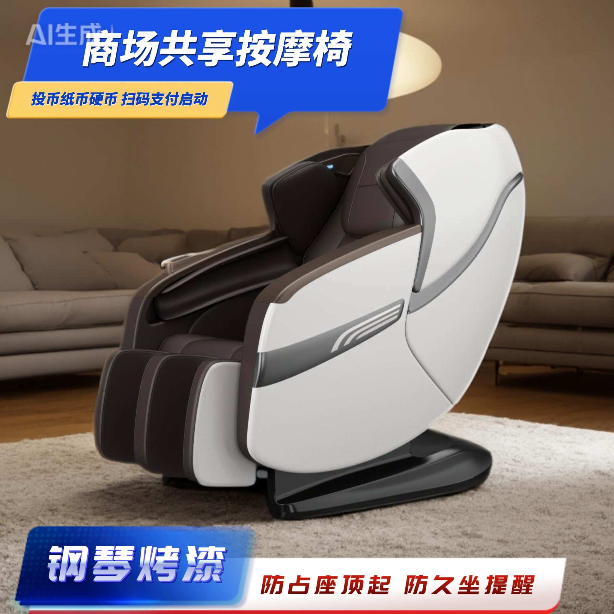 投币式按摩椅商用扫码共享商场同款全自动智能电动台球室付费沙发