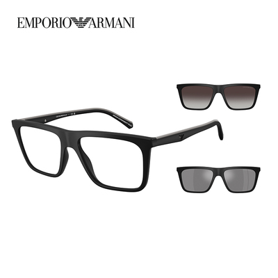 EMPORIO ARMANI太阳眼镜男夹片方形墨镜0EA4258F