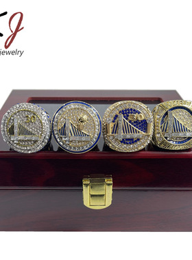 2022金州勇士库里Curry4枚总冠军戒指男奖杯套装收藏纪念篮球礼物