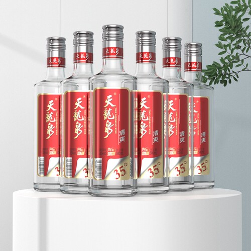 天龙泉35度米香白酒低度酒6瓶装