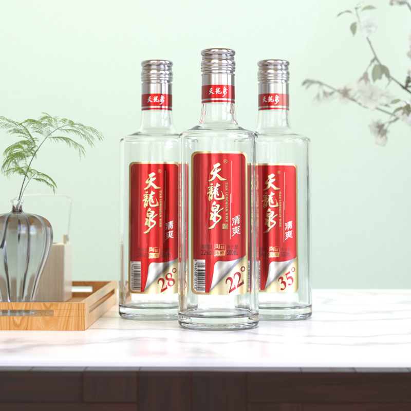 【试饮装】天龙泉22度清爽低度酒白酒基酒水米香风格500mL*2