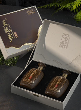 天龙泉33度陶藏礼盒装4A酒500ml*2瓶/盒低度酒粮食基酒米香口味酒