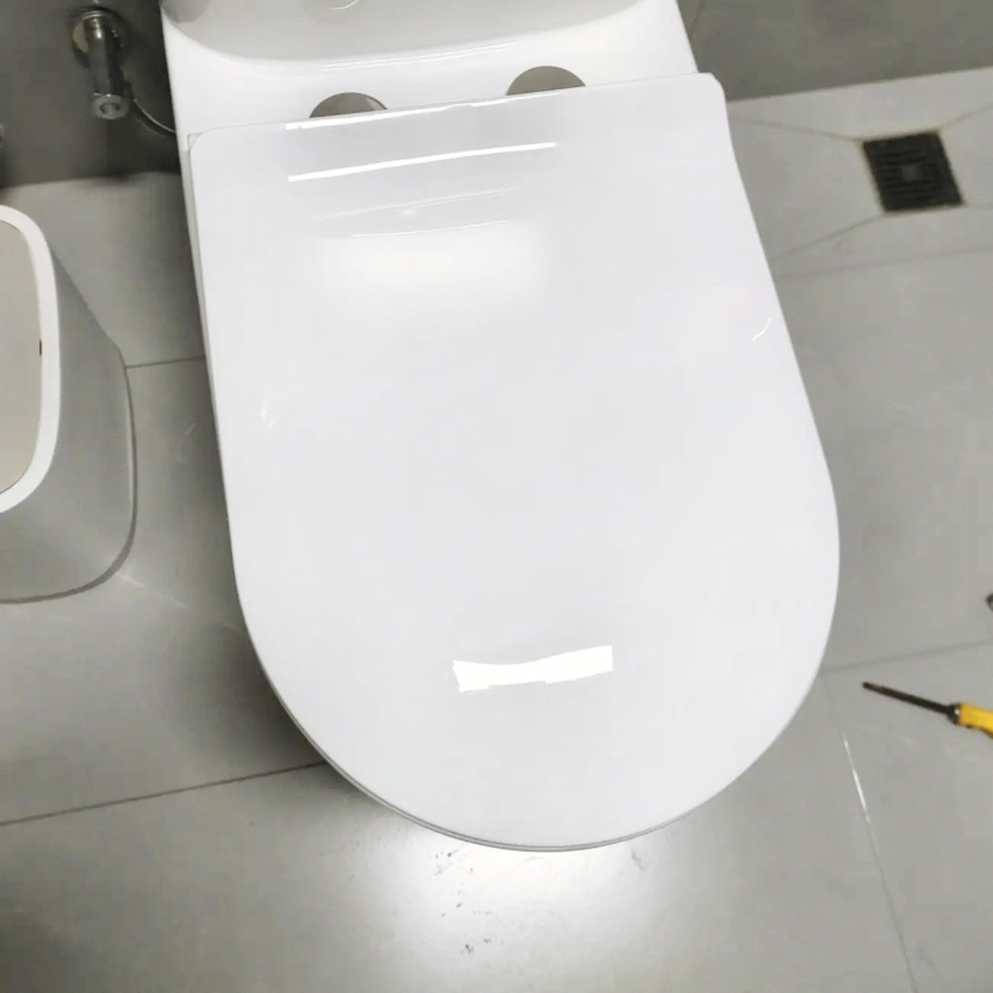 U型马桶圈一键快拆盖子方型通用家用老式盖板座便器马桶盖坐便盖