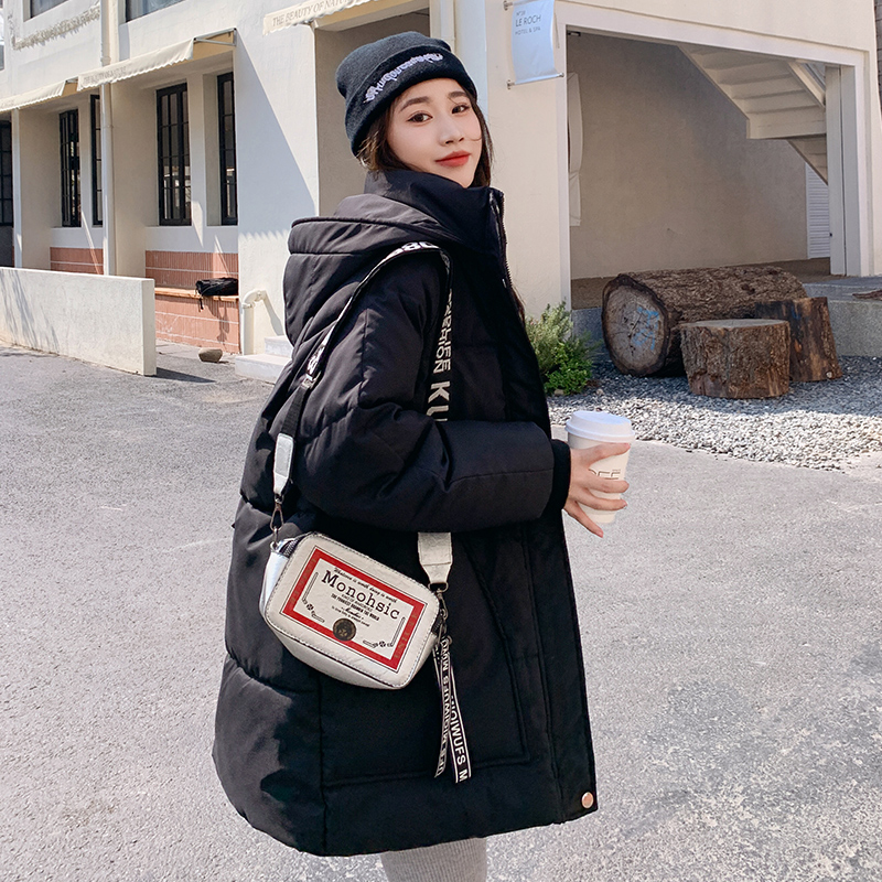 羽绒棉中长款韩版宽松加厚棉服