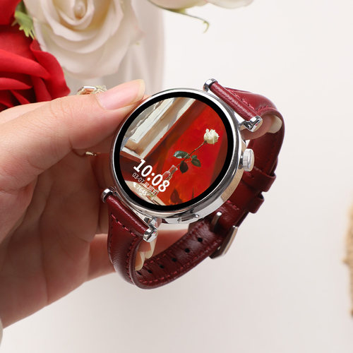 适用华为gt5小蛮腰真皮表带