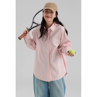 外贸原单正品尾货纯棉宽松叠穿可外搭上衣翻领女士长袖通勤衬衫女