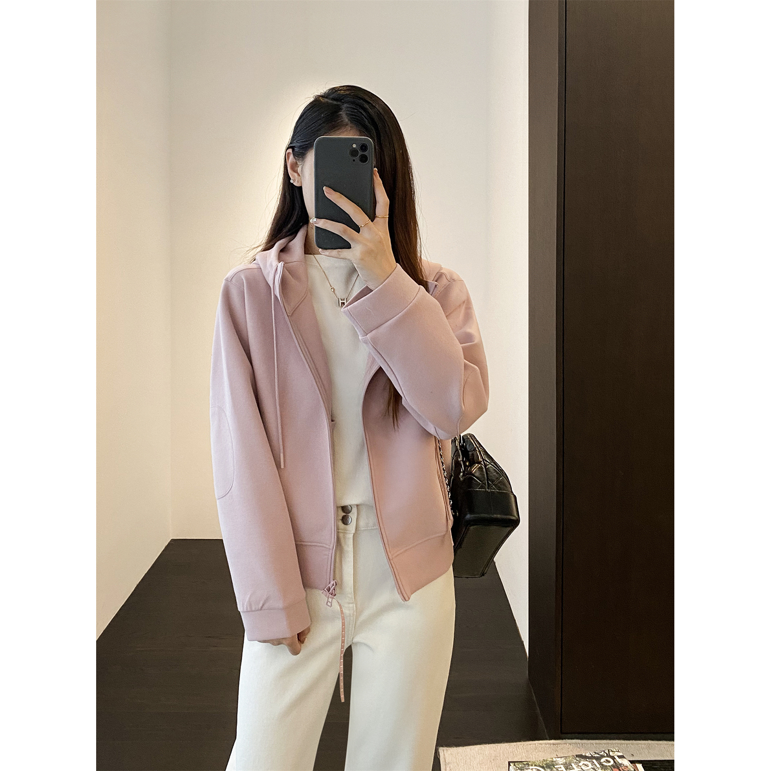 加厚开衫运动连帽卫衣外套上衣女