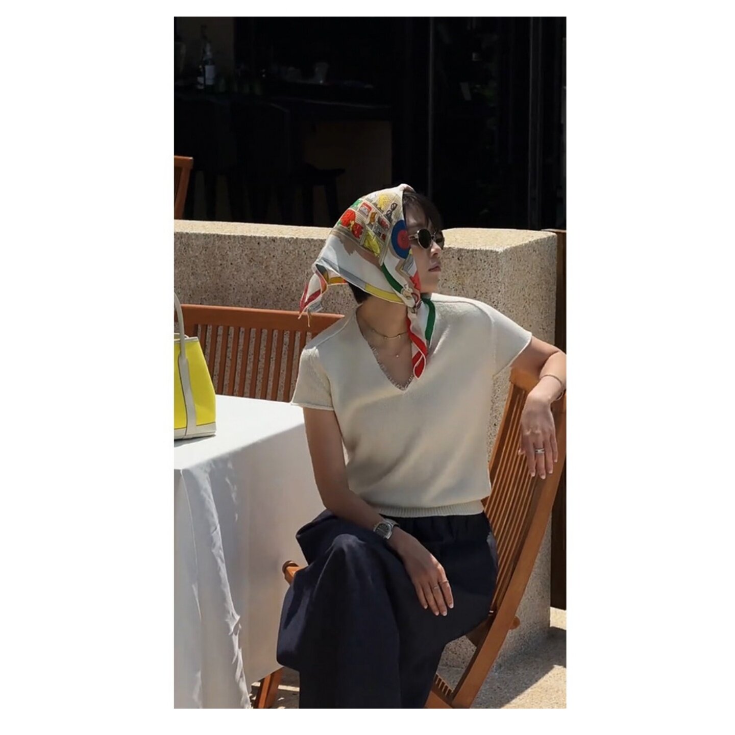 真丝亚麻蕾丝针织衫短袖上衣女