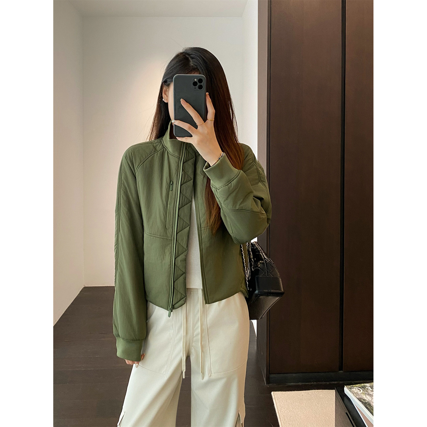 棉服夹棉外套飞行员夹克棉衣女新