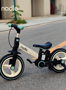 nadle纳豆儿童自行车二合一平衡车1—5岁宝宝脚踏车单车生日礼物