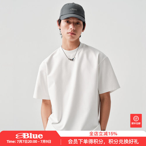 蓝岐户外运动二醋酸环保纯色T恤2026夏季新款透气舒适五分短袖男