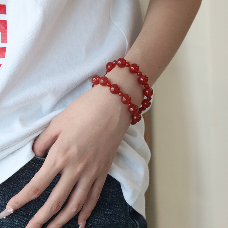 许妍同款红玛瑙手串41