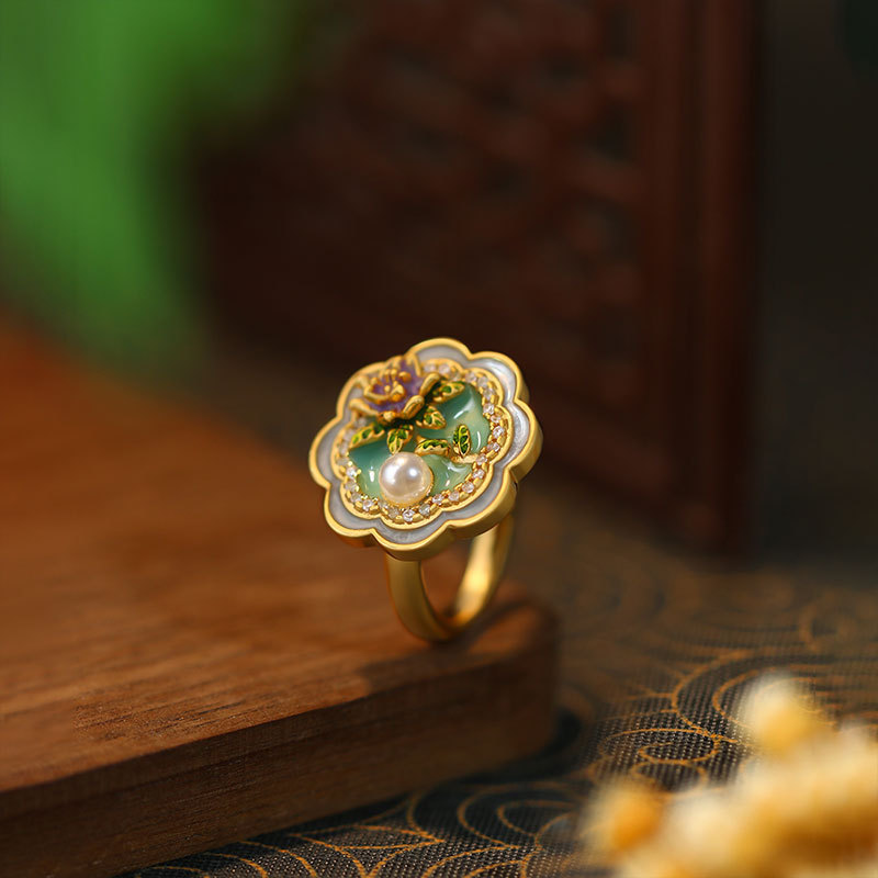 莫奈花园轻奢戒指0106