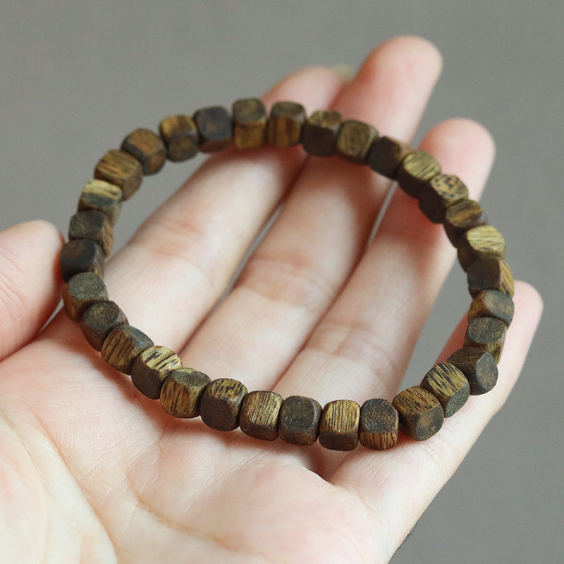 雏灵珠宝天然奇楠沉香手串6mm方糖随型沉香文玩手串