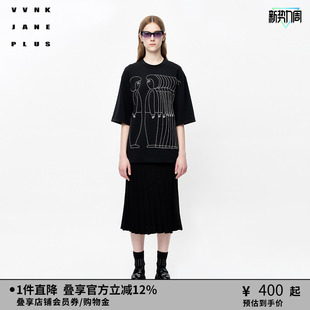 UMAN合作系列」短袖 PLUS「JEN 印花T恤女J330556305B JANE VVNK