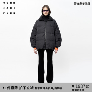 新品 PLUS冬季 简约保暖H型双面穿羽绒服女J349152025E JANE VVNK