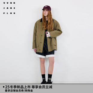 撞色翻领工装 PLUS冬季 夹克外套女J540369042C JANE VVNK