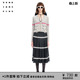 新品 PLUS春季 羊毛混纺学院感百褶半身裙女J310750009A JANE VVNK