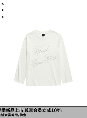 VVNK JANE PLUS2026春季新款烫钻长袖T恤女J620574370C