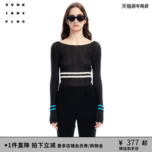 罗纹打底衫 VVNK 丝羊毛纱线 PLUS夏冬新品 女J320170617C JANE