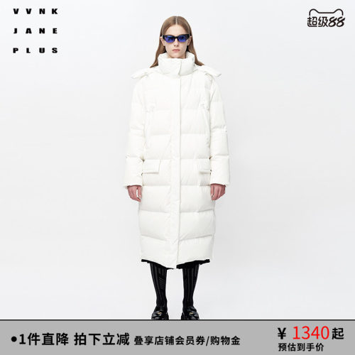 连帽长款羽绒服VVNKJANEPLUS